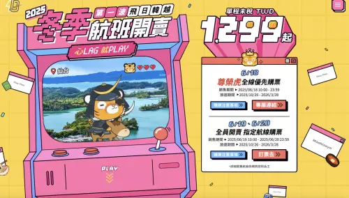 ▲台灣虎航2025年冬季航班促銷活動第二波，將於今（20）日上午開放，全員都可開搶28條航線。（圖／翻攝虎航官網）