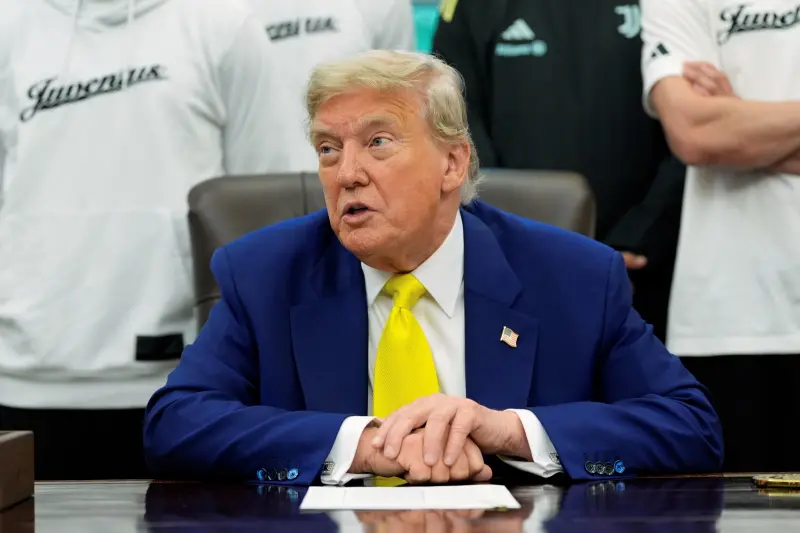 ▲美國總統川普18日在白宮表示，伊朗距離擁有核武只剩幾週時間。（圖／美聯社／達志影像）