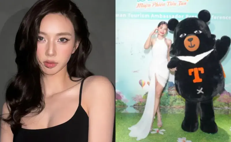 ▲曾在2021年贏得選美皇后的越南模特兒阮垂仙（Nguyen Thuc Thuy Tien）上月驚傳被捕，我國觀光署透露已解約，會重新找代言人。（圖／翻攝自臉書）