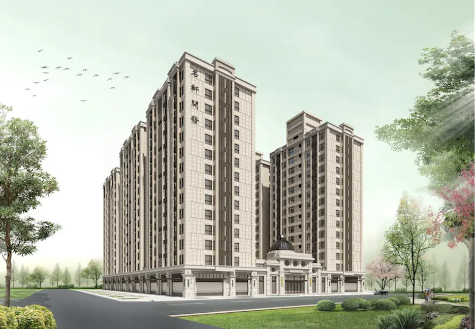 ▲名軒開發下半年將在高雄鳳山推出地上權案「名軒亞灣城」，規劃地上14樓，地下2層，坪數27到37坪，總戶數近400戶，總銷預估50億元。（圖／麗寶集團提供）