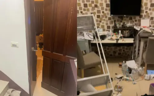 ▲樋口飯糰店老闆在社群PO出房門被破壞、房間物品散落一地的照片。（圖／翻攝自Threads@isao.higuchi）