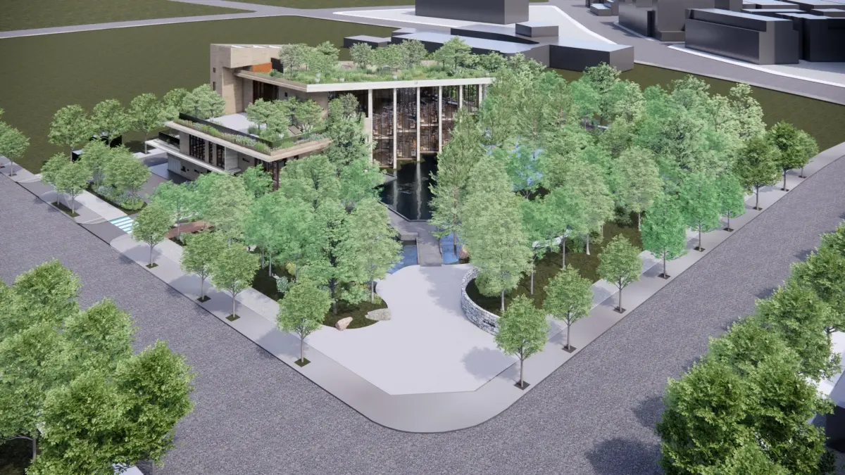 ▲羅布森圖書館模擬圖(圖／市政府提供2025.6.19)