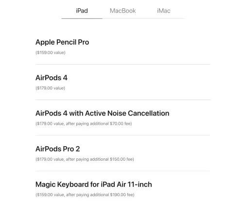 ▲iPad指定款在BTS期間有Apple Pencil Pro可選擇。（圖／翻攝官網）