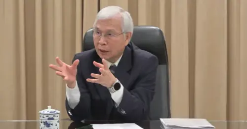 ▲中央銀行總裁楊金龍說明最新雙率政策。（圖／擷取自央行直播）