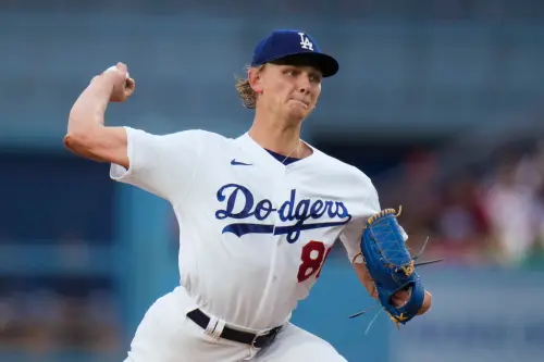 ▲洛杉磯道奇隊25歲潛力投手席恩（Emmet Sheehan）掛帥先發，力拚延續主場連勝氣勢。（圖／美聯社／達志影像）