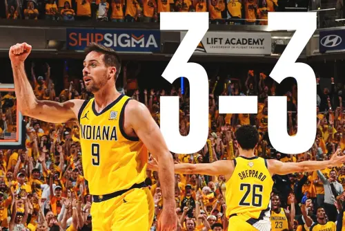 ▲總冠軍賽G6印第安納溜馬108：91主場戰勝奧克拉荷馬雷霆，系列賽戰成3：3平手。（圖／取自印地安納溜馬X）