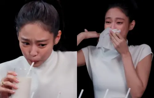 ▲Jennie（如圖）接棒BLACKPINK挑戰吃辣！直接爆走崩潰　直呼：推薦Jisoo來。（圖／翻攝自First We Feast YouTube）