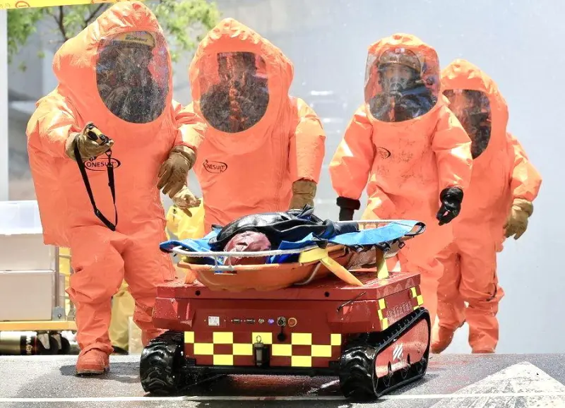 ▲經濟部產業園區管理局攜手高雄市政府共同舉辦楠梓科技產業園區搶救演習，期強化災害應變能力。(圖／高雄市政府提供)