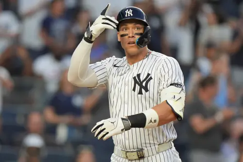 ▲紐約洋基隊當家重砲「法官」賈吉（Aaron Judge）本季已敲出35轟，穩居全壘打榜第2，有望挑戰連兩年奪下美聯MVP與全壘打王雙冠榮耀。（圖／美聯社／達志影像）