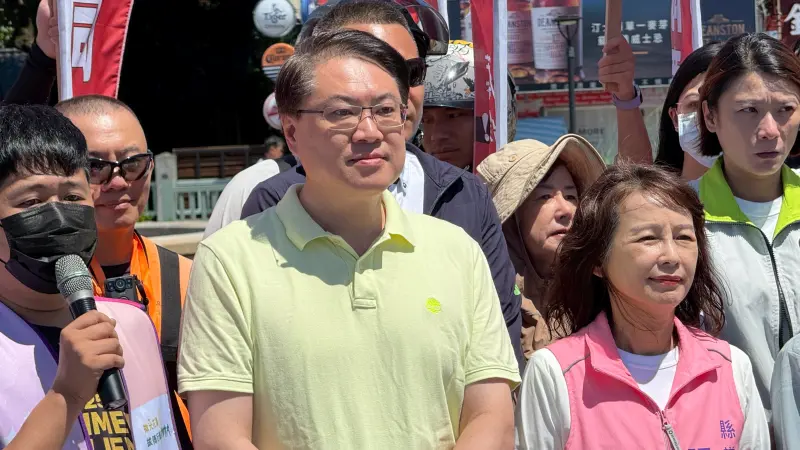 ▲林右昌前往花蓮參加由公民團體發起「守護花蓮，騎士出動」車掃行動。（圖／翻攝畫面）