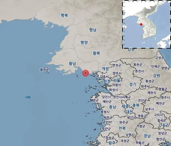 ▲北韓境內中午連續發生2起地震，其中1起還發生在北韓核實驗場附近。（圖／翻攝自韓國氣象廳）