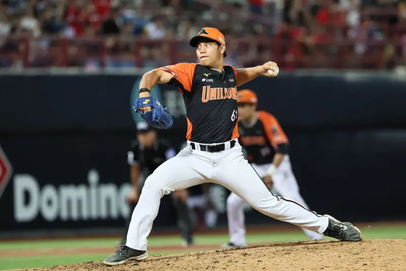 ▲統一獅19歲左投李軍6月中升上一軍，目前繳出不俗的成績，獅隊總教練林岳平坦言，這是意外的收穫。（圖／統一獅提供）