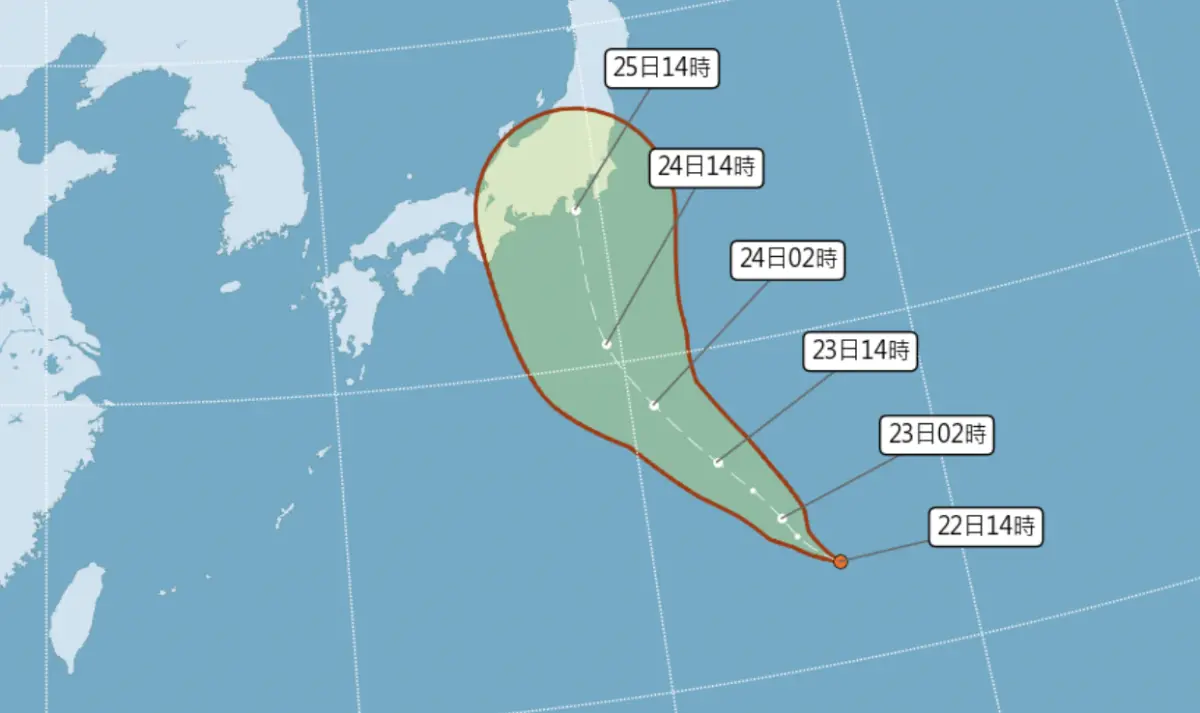 ▲未來一週天氣要注意颱風動態，聖帕颱風最快週一生成，路徑往日本移動。（圖／中央氣象署）