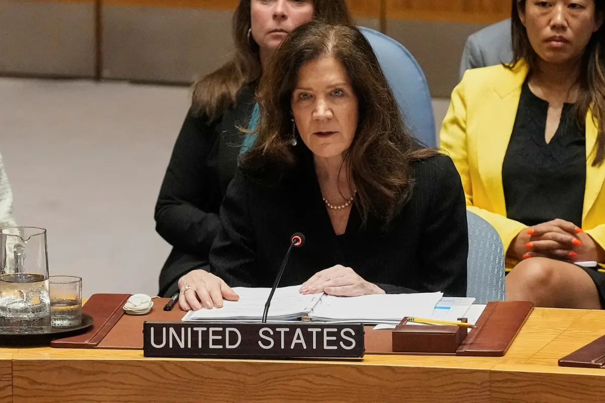 ▲美國駐聯合國大使謝伊（Dorothy Camille Shea）警告，如果伊朗對美國人民或美軍基地進行直接、間接襲擊，都將遭到「毀滅性報復」。（圖／美聯社／達志影像）
