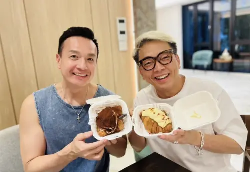 ▲小鐘（左）和詹惟中（右）交情好，詹惟中也覺得大家不要再逼小鐘結婚，看到他快樂開心，才是大家的期待。（圖／摘自詹惟中FB）