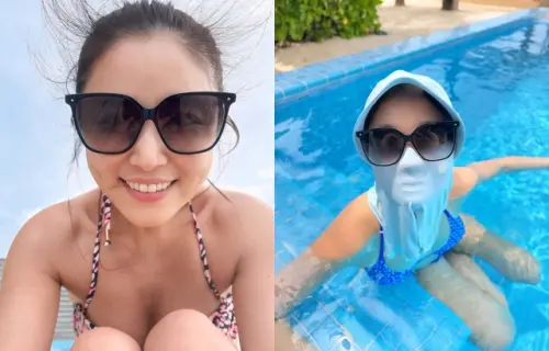 林心如(如圖)比基尼辣照辣翻粉絲!下水後一罩飄起 竟變「無臉人」。(圖/林心如IG) ▲林心如(如圖)比基尼辣照辣翻粉絲!下水後一罩飄起 竟變「無臉人」。(圖/林心如IG)