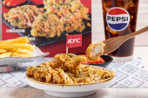 ▲優惠碼「50466」開吃「明太子無骨脆雞＋百事可樂(中)」153元。（圖／肯德基提供）