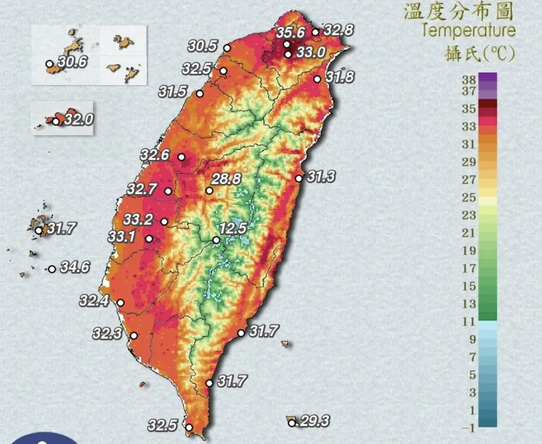 ▲高溫炎熱，中央氣象署發布「高溫資訊」，全台都要注意白天較高的氣溫，留意中暑。（圖／記者陳明安攝）