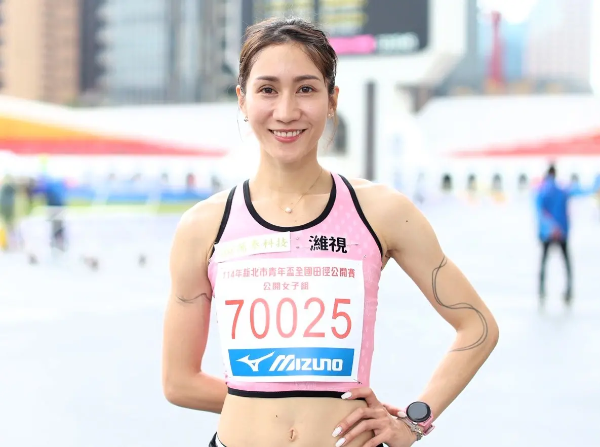 ▲賽後滿臉自信笑容的羅佩琳，於2025台灣田徑公開賽女子400公尺跨欄創下個人最佳57秒44，正式達標亞運資格。（圖／查爾斯運動行銷提供）