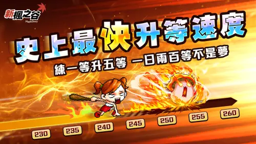 ▲《新楓之谷》「究極燃燒MAX 1+4」，練一等升五等，史上最快升等速度（圖／遊戲橘子）