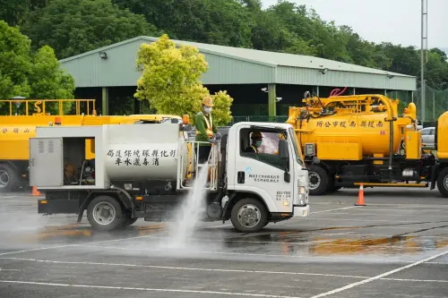 ▲環境部偕同南投縣舉辦災後環境復原演練。（圖／環境部）