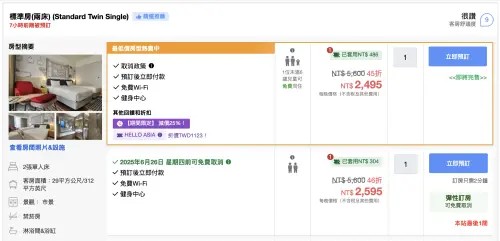 ▲從Agoda上預訂Two Tails Hotel Luzhou的房間，最低有2495元之價格。（圖／翻攝Agoda）