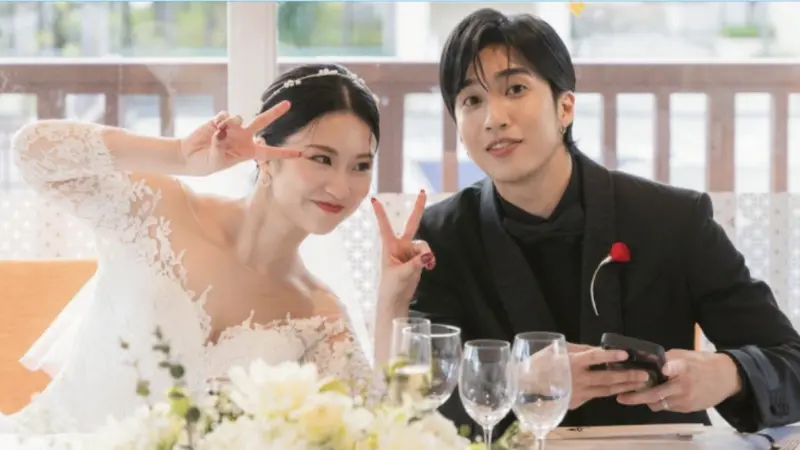 ▲婁峻碩（右）與焦凡凡（左）今年1月完婚，如今6個多月過去迎來「愛的結晶」，正式首支合作對唱單曲〈Make Sense〉，MV也首度曝光2人成婚過程，把恩愛漏網鏡頭完整收錄，畫面閃瞎眾人。（圖／伊弗龐金有限公司、想不到音樂工作室 提供）