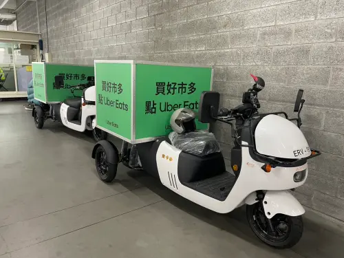 Uber Eats 好市多專屬外送車。(圖/民眾提供) ▲Uber Eats 好市多專屬外送車。(圖/民眾提供)