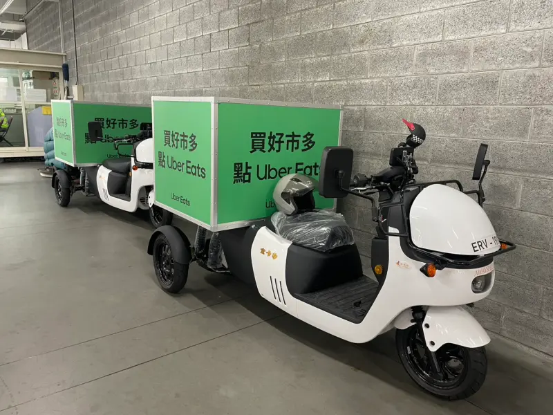 ▲Uber Eats 好市多專屬外送車已經正式上路，大型的車廂，可以放置更多商品。（圖／民眾提供）