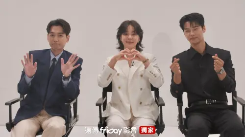 ▲鄭敬淏（左起）、薛仁雅、車學沇跟台灣觀眾宣傳《機智醫生生活》。（圖／friDay影音）