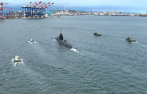 ▲海鯤軍艦第2次浮航海試順利完成,將持續進行潛航測試。(圖/台灣國際造船公司提供) ▲海鯤軍艦第2次浮航海試順利完成,將持續進行潛航測試。(圖/台灣國際造船公司提供)