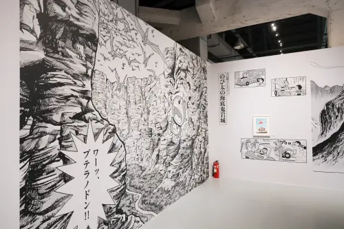 ▲牆面也完整放大呈現哆啦A夢漫畫。（圖／記者陳明安攝）