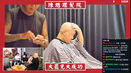 ▲頭頂涼涼的有些不習慣，陳柏惟不停摸著自己的光頭。（圖／翻攝陳柏惟YT，2025.06.27）