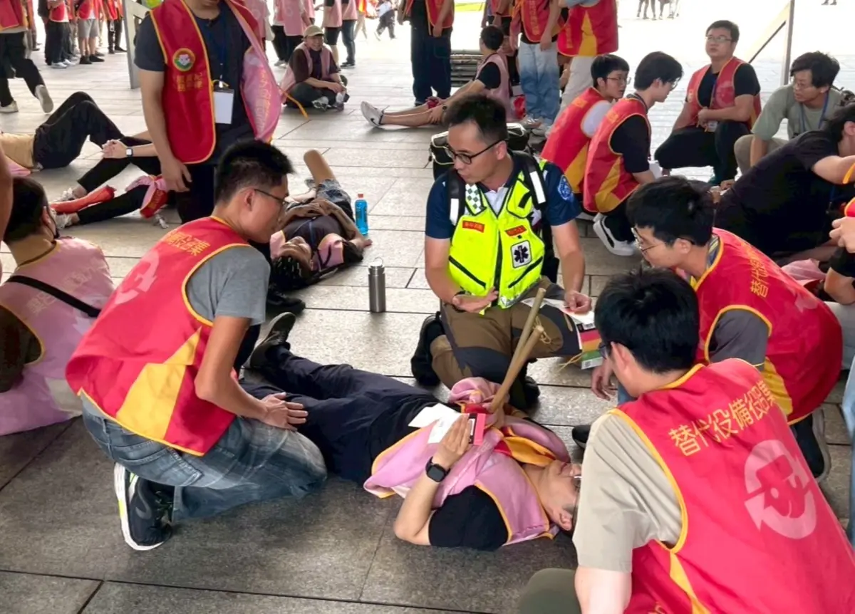 ▲中市342位備役役男完成為期4天的EMT-1初級救護繼續教育訓練(圖／民政局提供2025.6.28)