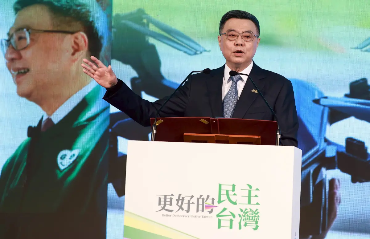 ▲卓榮泰在全代會向黨代表表示，面對不正常、不健康的國會，自己的國家用自己的方式一起贏回來。（圖／記者葉政勳攝，2025.06.28）