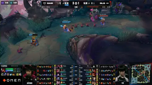 GAM對決BLG雖以0:3被橫掃擊敗,但在前兩場比賽的遊戲前期都有取得領先,直到團戰開打之後,就被BLG擊潰。(圖/LoL Esports) GAM對決BLG雖以0:3被橫掃擊敗,但在前兩場比賽的遊戲前期都有取得領先,直到團戰開打之後,就被BLG擊潰。(圖/LoL Esports)