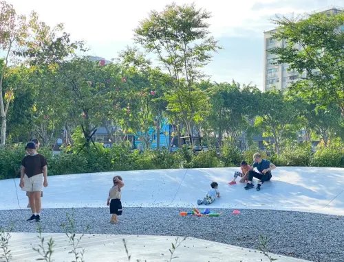 ▲三重體育場地景設施