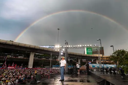 ▲曼谷28日的示威抗議，是近年來泰國最大規模的群眾運動。（圖／美聯社／達志影像）