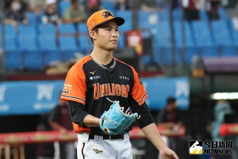 ▲統一獅21歲投手林詔恩扛今日在封王戰（保留比賽）先發投手。（圖／記者朱永強攝 ,2025.06.29）