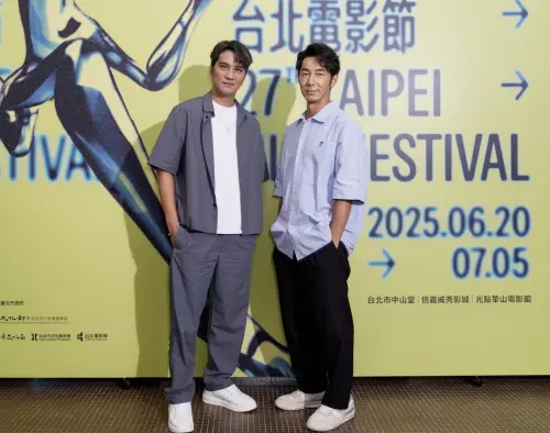 ▲馬志翔（左）與李李仁在《進行曲》中已經升格演主角們的師長和爸爸。（圖／台北電影節提供）