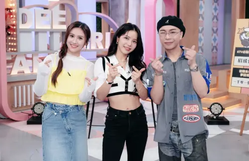 頌樂(中)和「台灣GD」派翠克(右)、吳姍儒(左)合影。(圖/東森綜合台提供) ▲頌樂(中)和「台灣GD」派翠克(右)、吳姍儒(左)合影。(圖/東森綜合台提供)