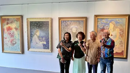 ▲八方藝術節暑假以膠彩藝術家張秀燕個展《心‧徑》揭開序幕。（圖／翻攝畫面）