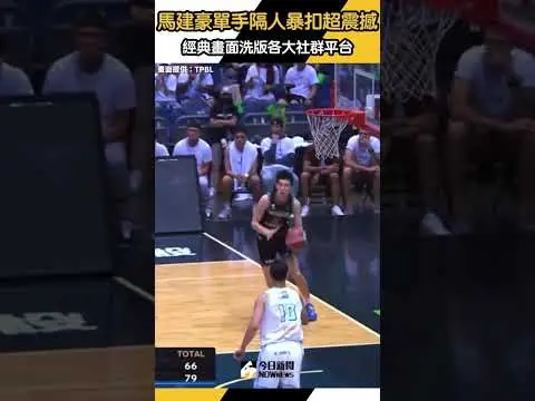 馬建豪單手隔人暴扣超震撼！經典畫面洗版各大社群平台｜NOWnews