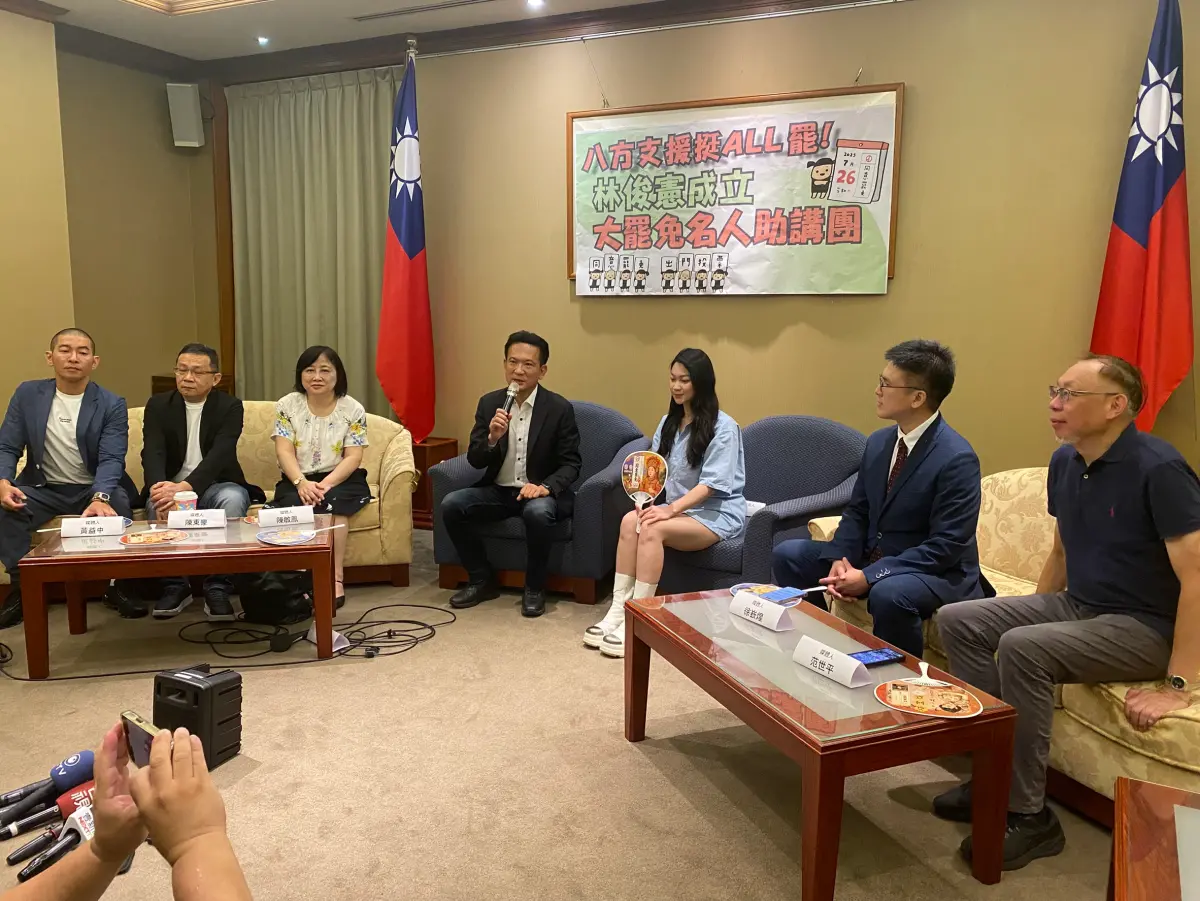 ▲林俊憲組成大罷免助講團，將全台巡迴協助罷團做最後衝刺。（圖／記者陳威叡攝，2025.07.01）