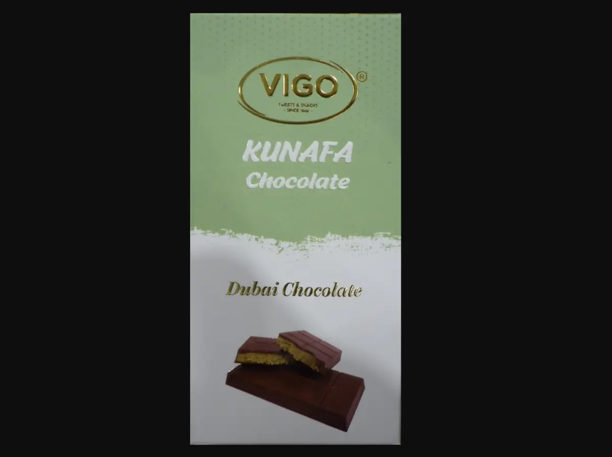 ▲食藥署說明邊境檢驗不合格名單，其中杜拜巧克力內含的奶油被檢出防腐劑超標。（圖／食藥署提供）