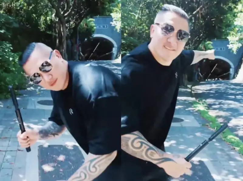 ▲網紅館長陳之漢日前到自強隧道拍攝《大展鴻圖》影片。（圖／翻攝館長臉書）