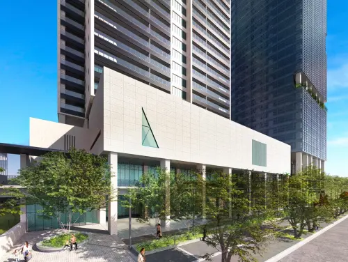 ▲安藤忠雄設計的光影美術館將位在住商大樓的3樓。（圖／高雄市政府提供）