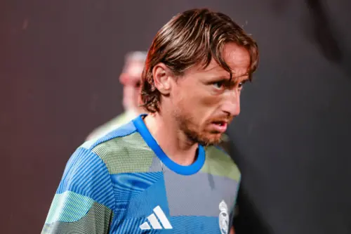 Modrić即將在世俱盃結束後轉戰AC米蘭,與皇家馬德里告別。(圖/美聯社/達志影像) ▲Modrić即將在世俱盃結束後轉戰AC米蘭,與皇家馬德里告別。(圖/美聯社/達志影像)