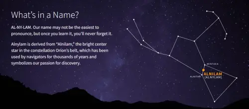 ▲說明艾拉倫「Alnylam」名稱由來（圖／艾拉倫）