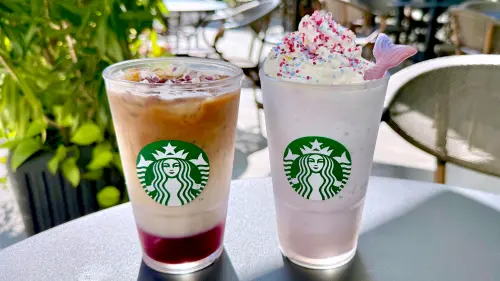 ▲暑假「星巴克買一送一」咖啡優惠！那堤、特選焦糖瑪奇朵、焦糖可可碎片星冰樂半價，7月新品「脆糖紫紅薯燕麥瑪奇朵」今開喝。CAMA CAFE早餐咖啡「現折10元」一覽。（圖／記者蕭涵云攝）